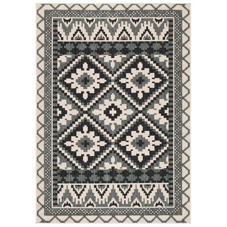 Safavieh 8 x 10 ft. Veranda Power Loomed Rectangle Area Rug Beige & Grey VER096-3413-810
